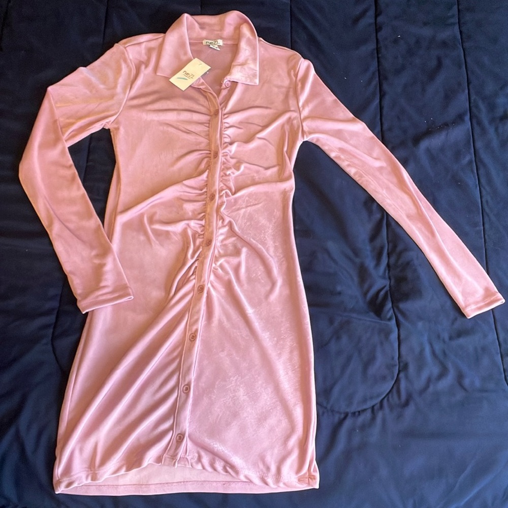 rue 21 fitted button up dress